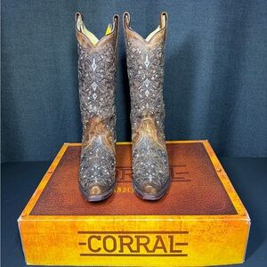 Corral Cognac Embroidered Western Boots
